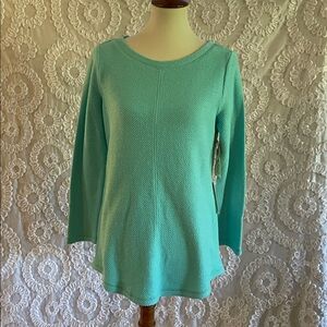 Escape by Habitat, cool breeze, Terry cloth boat neck turquoise color